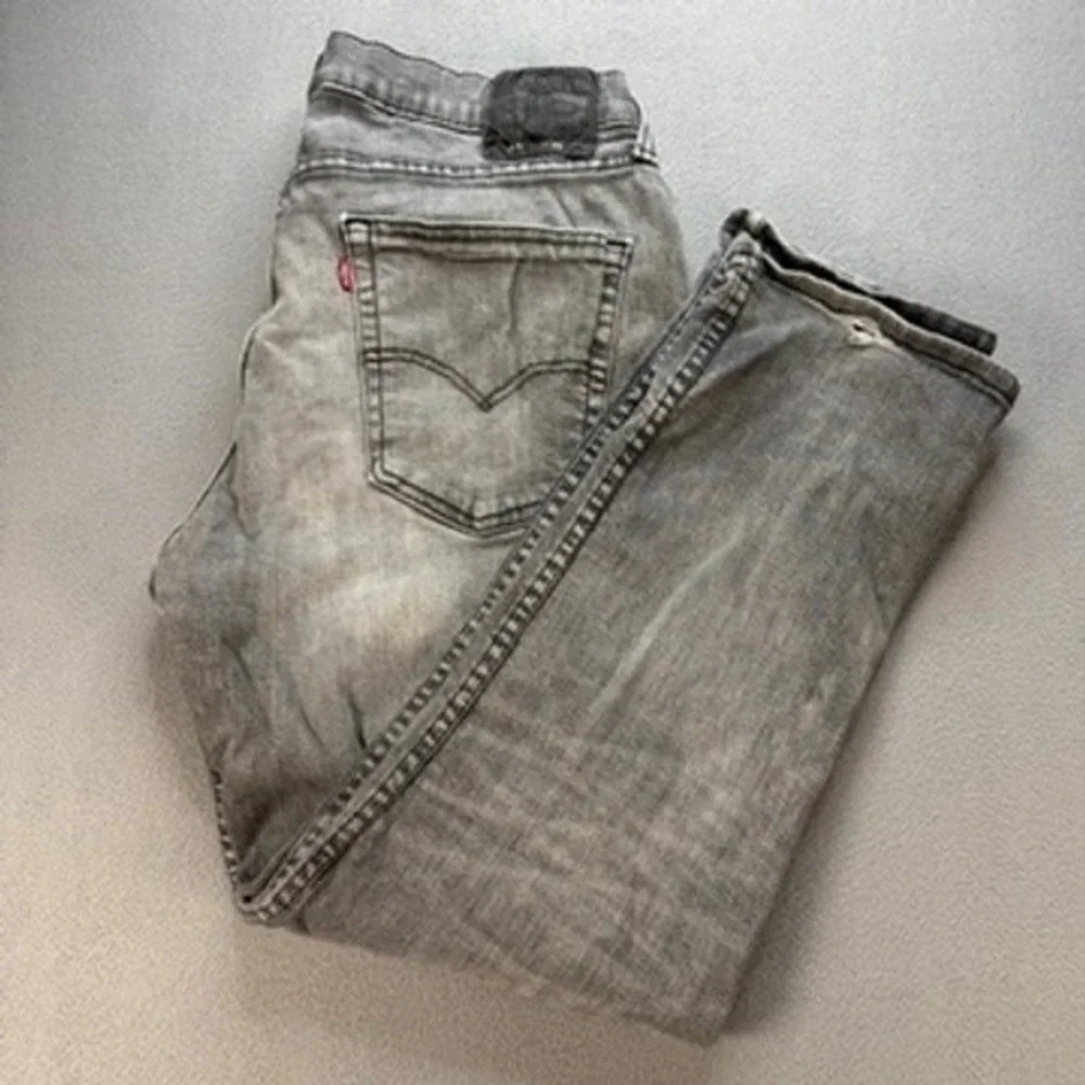 Levis 514 Denim Jeans Straight Fit 36x29 (FIT 33x27) Gray Stretch Casual Classic